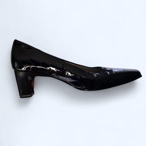 Elegant Black Patent Leather Caressa Heels 7